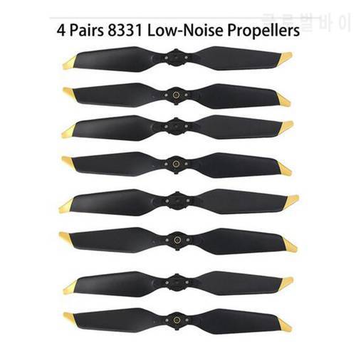 4 Pairs 8331 For Mavic Pro Platinum Low Noise Quick-Release Propellers ( Golden/Silver ) for DJI Mavic Pro drone Accessories