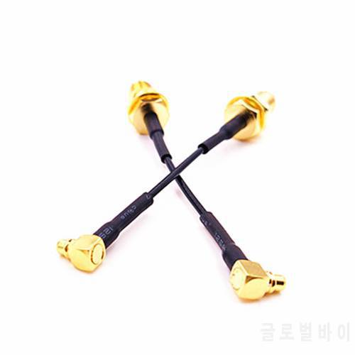 1pc Video Transmitter Antenna Extension VTX MMCX Angle to SMA RP-SMA Female Adapter Connector Cable 100mm RC Accessories DIY