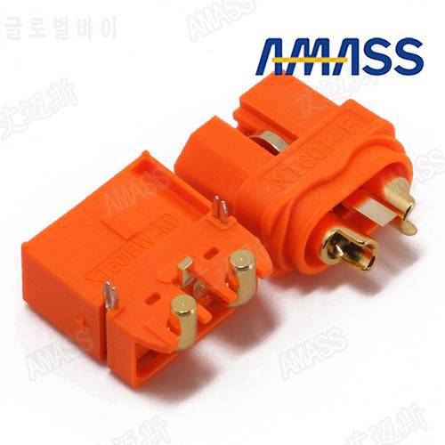10PCS AMASS XT60 2+1 Connector with Signal Pin XT60IPW Male XT60I Female Horizontal Rectangular Plate Plug Two Core Version