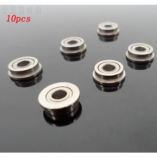 10PCS High-speed Bearings with Flange Inner Diameter 3mm Toy Motor Bearing Transmission Parts for RC Robots DIY Hobby Boats