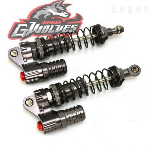 GWOLVES 2PCS 1:10 RC Crawler 100mm Hydraulic Shock Absorber Springs for 1/10 Axial SCX10 90022 90028 90021 RC4WD D90 RC Parts