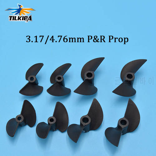 RC Boat Prop Two Blades Paddle Screw 2 Blades Nylon Boat Propeller Positive/Reverse For 3.17mm/4.8/4.76mm Rc Boat Shaft