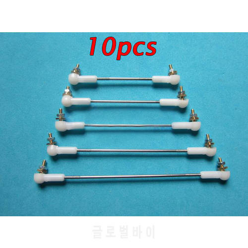 10PCS M2 Link Pull Rod With Ball End Joint Connector For Rc Boat Car Airplane 25/35/45/55/65/75/85/95/100/110/120/130/140mm