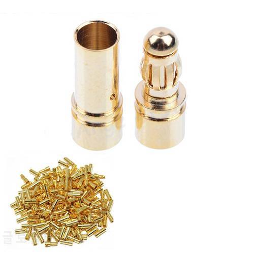 wholesale 100pairs/lot 3.5mm Gold Bullet Banana Connector Plug male female For rc ESC Battery Motor