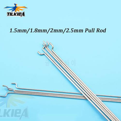 5pcs L300mm Link Stainless Steel Connecting Rod 1.5mm/1.8mm/2mm/2.5mm for Servos to Connect the Steering rudder
