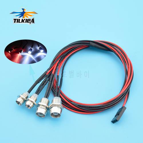 1/10 1/18 1/16 RC Model Drift Car Accessories Led lights for RC Car 5mm & 3mm 4 lights Universal For Most Model Car shell