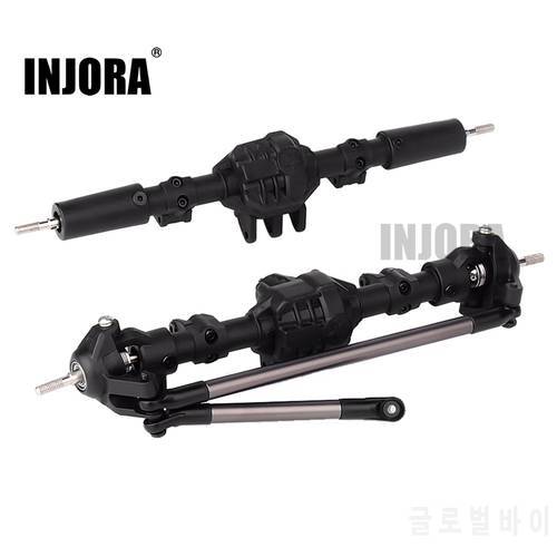 INJORA RC Car Front Rear Straight Complete Axle for 1:10 RC Crawler Axial SCX10 II 90046 90047 Upgrade Parts