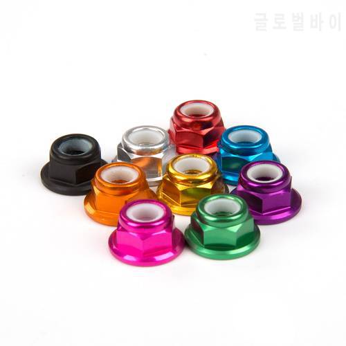20pcs/lot M5 4.5mm Height Self-Lock Nuts Nylon Aluminum cw Flanged Lock Nut/Quick release Wrench for FPV Racing Drone kit