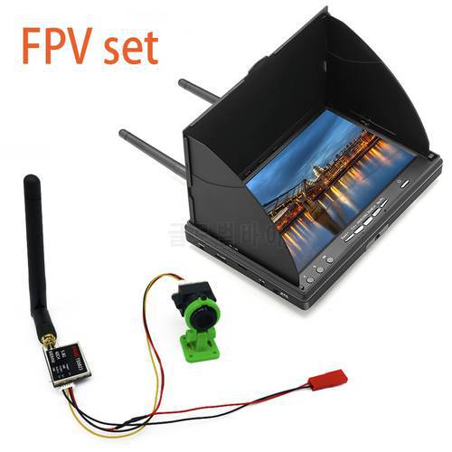 5.8G 40CH 7 Inch FPV Monitor 800x480 Build-in Battery Video Screen and 600mW video transmitter+cmos 1000TVL camera for FPV
