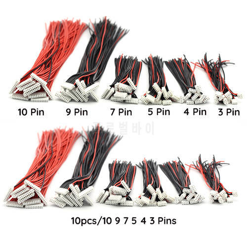 10pcs/lot 2S 3S 4S 6S 8S 9S Lipo Battery Balance Charger Cable IMAX B6 Connector Plug Wire Wholesale