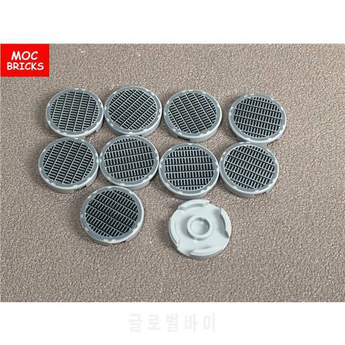 10pcs/lot MOC Bricks Tile Round 2 x 2 with Grille Fine mesh Pattern fit with 4150ps4 DIY Building Blocks Figure Dolls Toys gifts