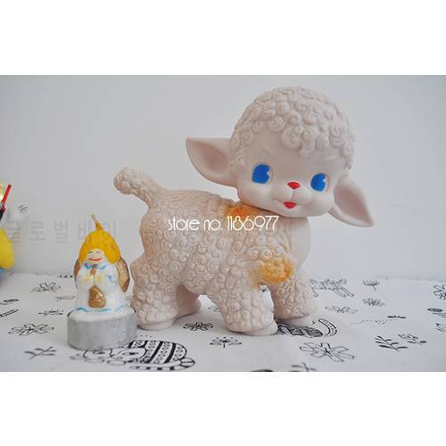 Limited Collection Rubber Doll Showa Doll Retro Sheep Doll Birthday Gift Decoration DIY