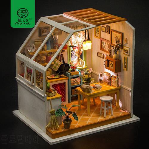 Robotime DIY Miniature House Doll House Kits Dollhouse with Furniture Toys for Children Best Gift for Girls DG105