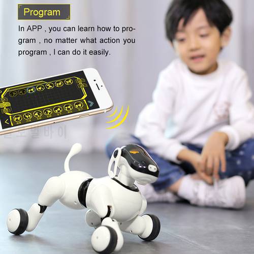 Robot Dog AI Voice &App Controlled AI Interactive Toy Perro Robot Dance Sings Plays Music Touch Motion Control Toys For Children