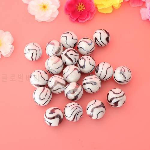 20 Pieces of 25mm Tiger Stripes Glass Marbles, Kids Traditional Ball Game Toy Vase & Fish Tank Decoration