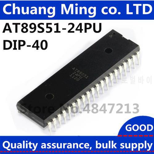 Free Shipping 20pcs/lots AT89S51 AT89S51-24PU AT89S51-24PI 8-bit flash memory microcontroller DIP-40