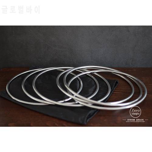 Chinese Linking Rings 6 Rings Set Magnetic Lock 30cm - Chrome Magiciain Stage Illusion Magic Tricks Gimmick Prop Mentalism Magia