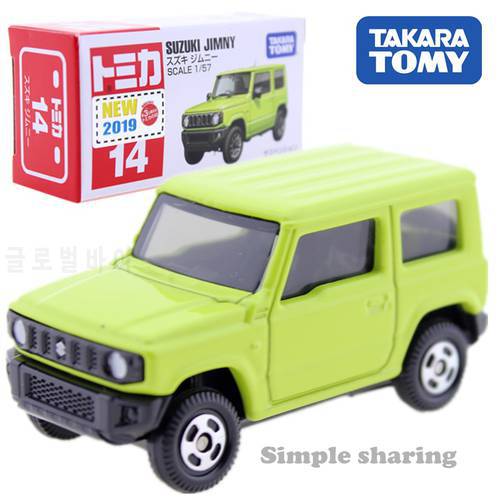 Takara Tomy Tomica No.14 Suzuki Jimny Scale 1:57 Green Car Motors Vehicle Diecast Metal Model New Kids Toys
