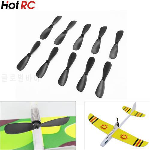 10 pieces / batch spare parts 46mm plastic propeller for RC fixed wing aircraft 614/715 manual throwing capacitor aircraft toy