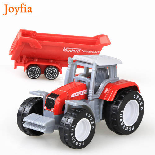 4 Types Boys Farm Truck Toy Vehicles Engineering Truck Car Models Tractor Trailer Toys Model Car Toy Collectible Car For Kids