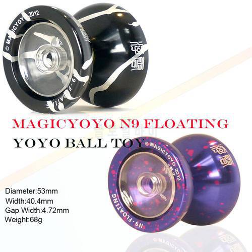 MAGICYOYO N9 Floating Aluminum Metal Professional Yo-Yo D53mm Width 40.4mm 8- ball bearing with rope YO-YO Toys Gift For Kids