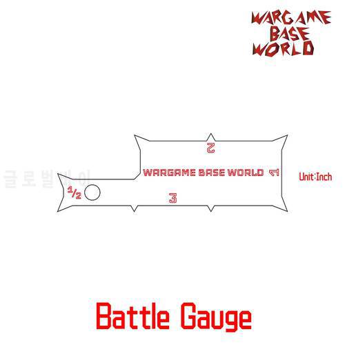 Wargame Base World - combat gauge - measure tooling - ruler for Warhammer