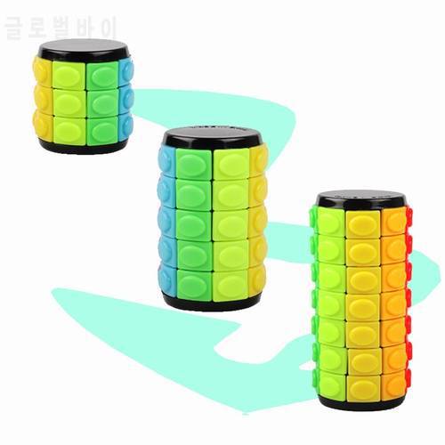 Zxz New 3d Rotate Slide Babylon Tower Stress Cube Puzzle Toy Cube Kids Adult Color Cylinder Sliding Puzzle Sensory Toy
