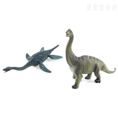 2Pcs Big Size Jurassic Wildlife Plesiosaur Dinosaur Toy Plastic Play Toys World Park Dinosaur Model Action Figures Kids Boy Gift