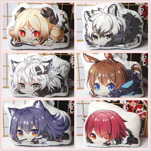 Arknights Plush Toy Game Texas Exusiai Lappland Silver Ash Ifrit Chen Pramanix Figure Doll Pillow Double Sided Case 45cm