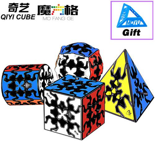 QiYi cube Gear cube MoFangGe mangic puzzle toys 3x3x3 Gear cubes Ball Cylinder Pyramid Pyramorphix 3x3 speed cubes Gears puzzle