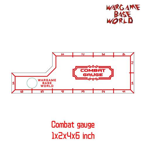 Wargame Base World - combat gauge - measure tooling - Battle gauge -1x2x4x6
