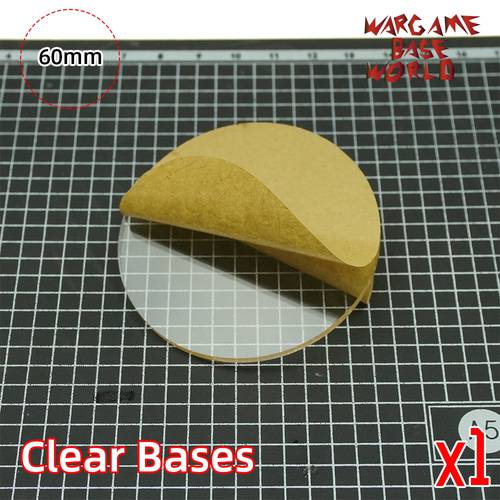 TRANSPARENT / CLEAR BASES for Miniatures - 60mm round clear bases
