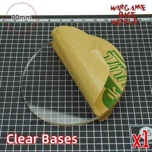 80mm round clear bases TRANSPARENT / CLEAR BASES for Miniatures