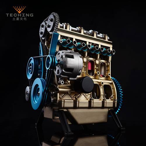Full Metal Assembly Four-cylinder Inline Toy Engine Model Building Kits for Researching Industry Studying / Toy /Christmas Gift