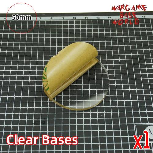 TRANSPARENT / CLEAR BASES for Miniatures - 50mm round clear bases