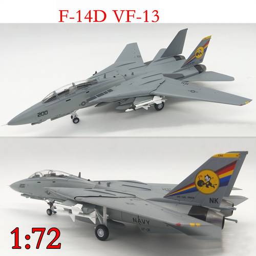 1:72 Us F-14D vf-31 Bomb cat squadron Fighter model Static simulation finished product 7194 Variable swept wing