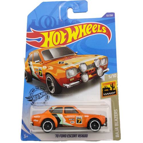 Hot Wheels 1:64 Car 70 FORD ESCORT RS1600 Metal Diecast Model Car Kids Toys Gift