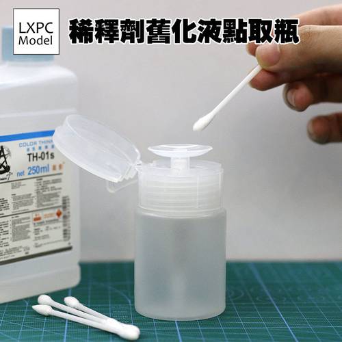 Model making coloring tool Old liquid diluent solvent Wipe line Pick up the bottle