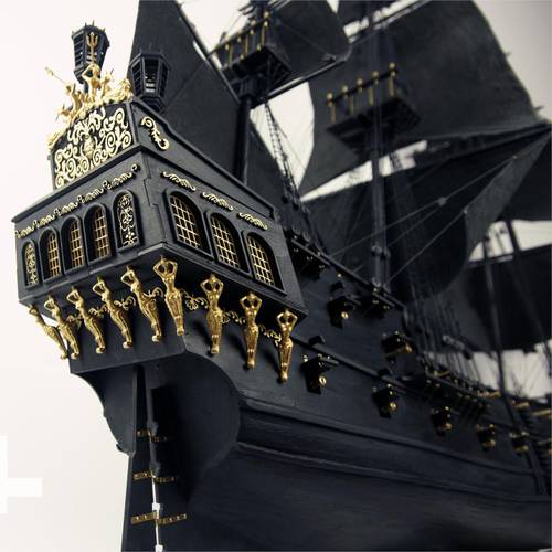 2018 version upgraded 2015 Black Pearl sailing ship full interior 1/35 in Pirates of the Caribbean wood model building kit