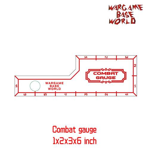 Wargame Base World - combat gauge - measure tooling - Battle gauge -1x2x3x6 inch