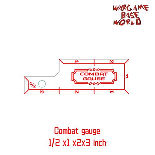 Wargame Base World - Combat Gauge - Measure Tooling - Ruler for Warhammer