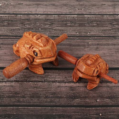 Wooden Lucky Frog Toy Animal Money Frog Clackers Kids Musical Instrument Percussion Toy Gift Children Toys Home Art Decor