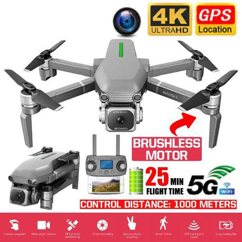 MATAVISH 3 GPS Drone 4K HD Camera 5G WIFI FPV 1KM x50 ZOOM Brushless Foldable Quadcopter RC Drones Distance 25 Minutes