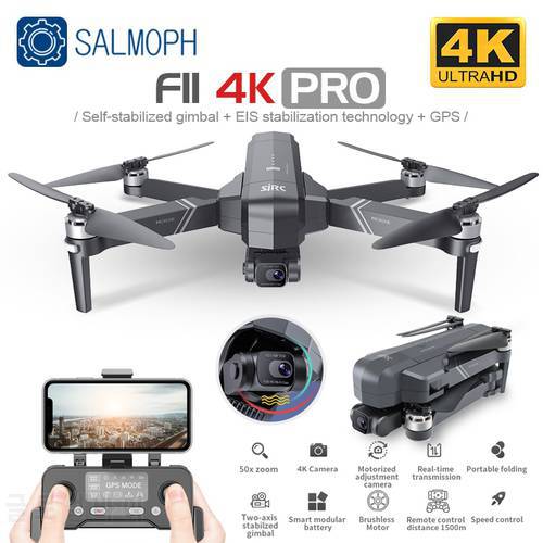 SJRC F11 / F11S 4K Pro Drone With Camera 3KM WIFI GPS EIS 2-axis Anti-Shake Gimbal FPV Brushless Quadcopter Professional RC Dron