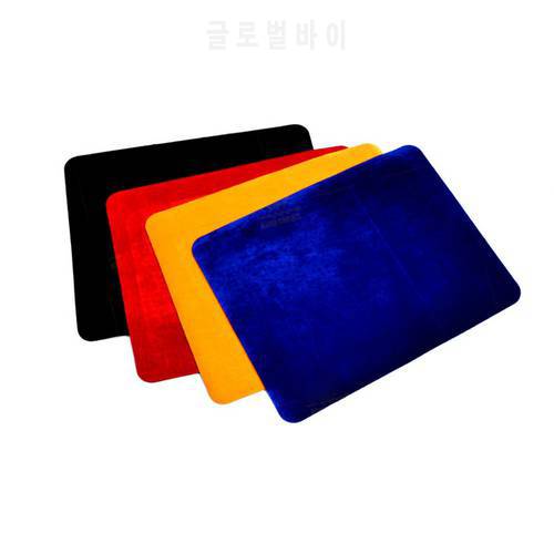 High Quality Professional Card Mat Black Red Blue Yellow Standard Size 42*32cm Pad For Poker & Coin Magic Tricks Props 81519