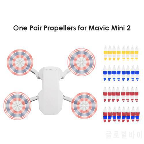 1 Pair Replacement Propellers Props White with Stripes for DJI Mavic Mini 2 replacement Propeller Props Blade Accessory Wing Fan