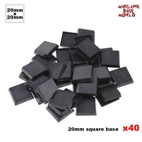 Gaming Miniatures bases 40 x 20mm Square plastic bases for wargames