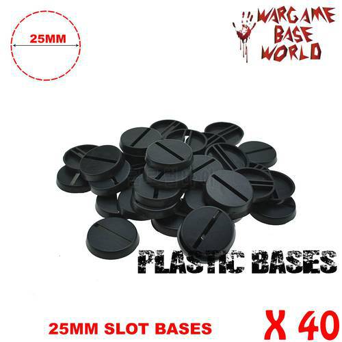 Round slot bases for Gaming Miniatures and other wargames 40PCS 25mm slot bases