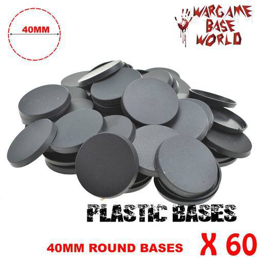 Heyyoucast- 60 x 40mm round plastic bases for wargames