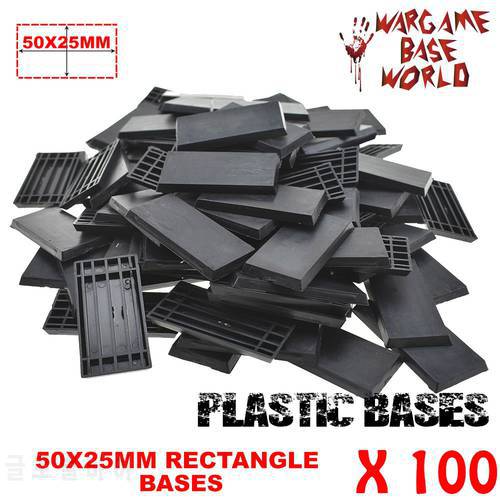 Plastic bases of 100pcs 50x25mm Rectangular bases great quality